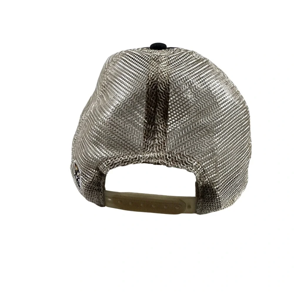 The Game Wake Forest University Trucker Hat Mens OSFM Black Tan Excellent Mesh